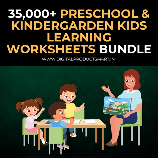 35,000+ Preschool & Kindergarten Kids Learning Worksheets Bundle