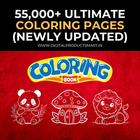 55,000+ Ultimate Coloring Pages Mega Bundle Collection